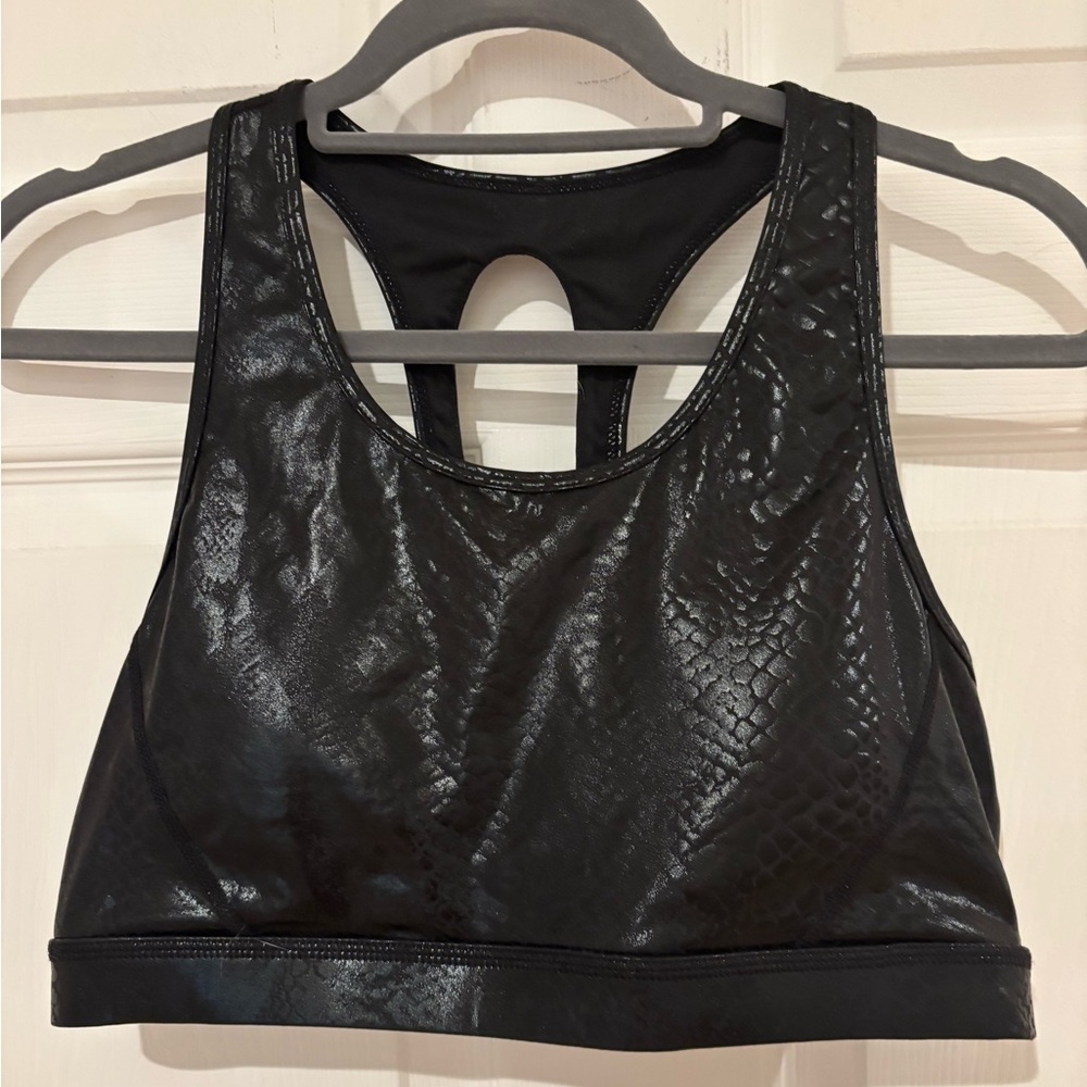 MONO B Black Snakeskin Sports Bra